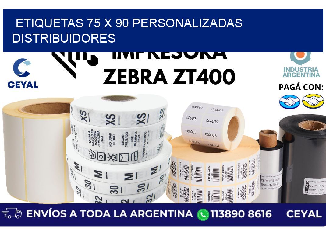 etiquetas 75 x 90 personalizadas distribuidores