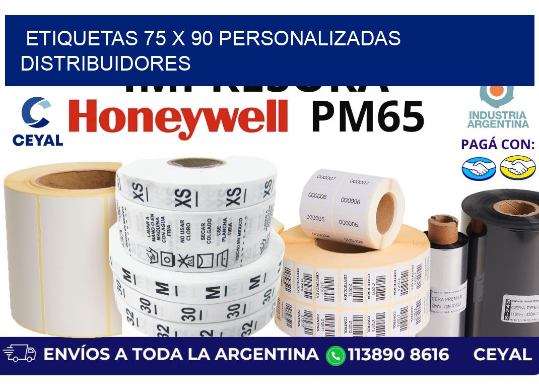 etiquetas 75 x 90 personalizadas distribuidores