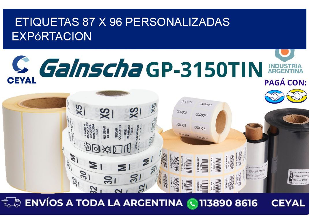 etiquetas 87 x 96 personalizadas expórtacion