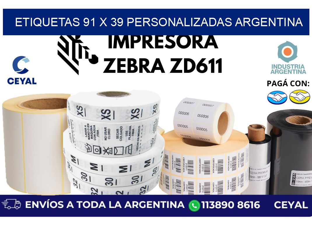 etiquetas 91 x 39 personalizadas argentina