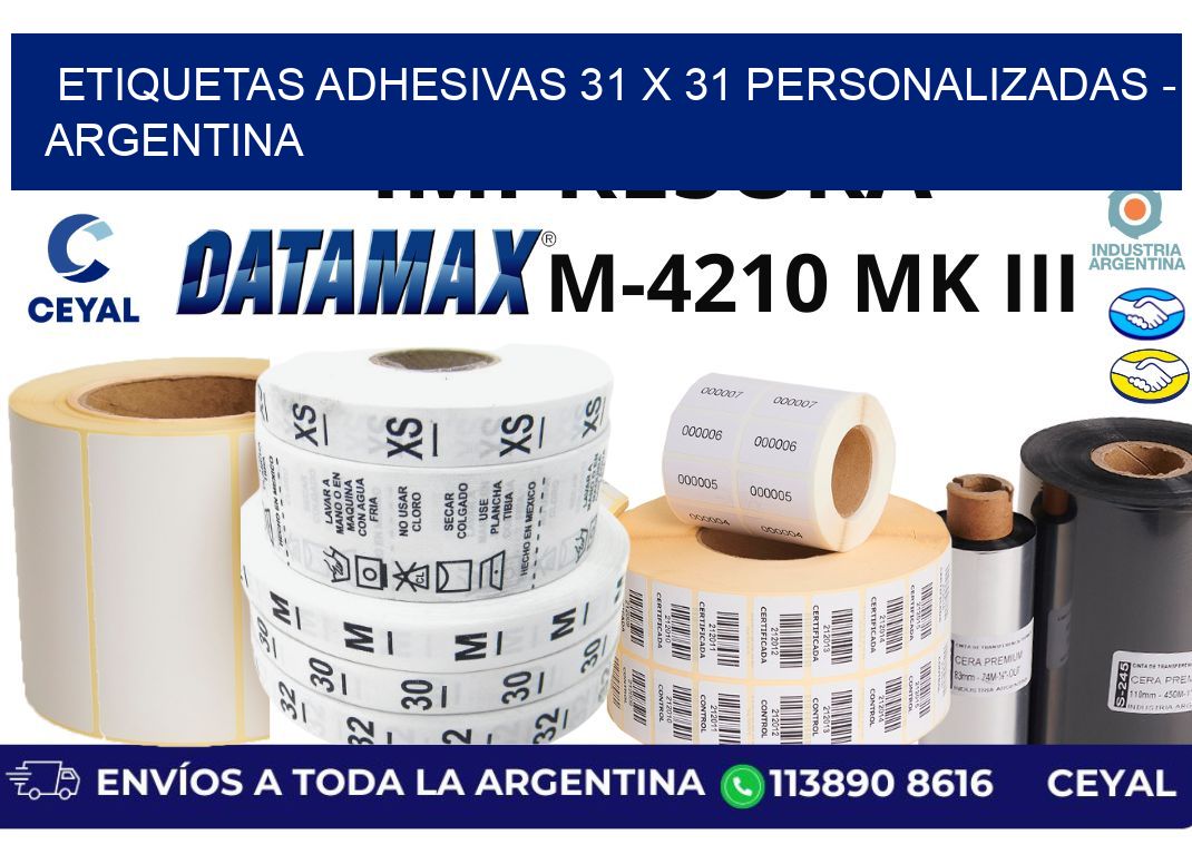 etiquetas adhesivas 31 x 31 personalizadas - Argentina