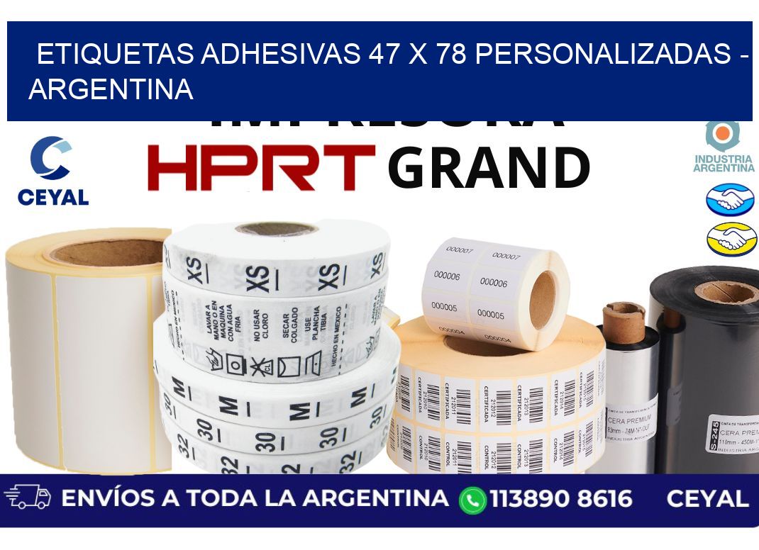 etiquetas adhesivas 47 x 78 personalizadas – Argentina