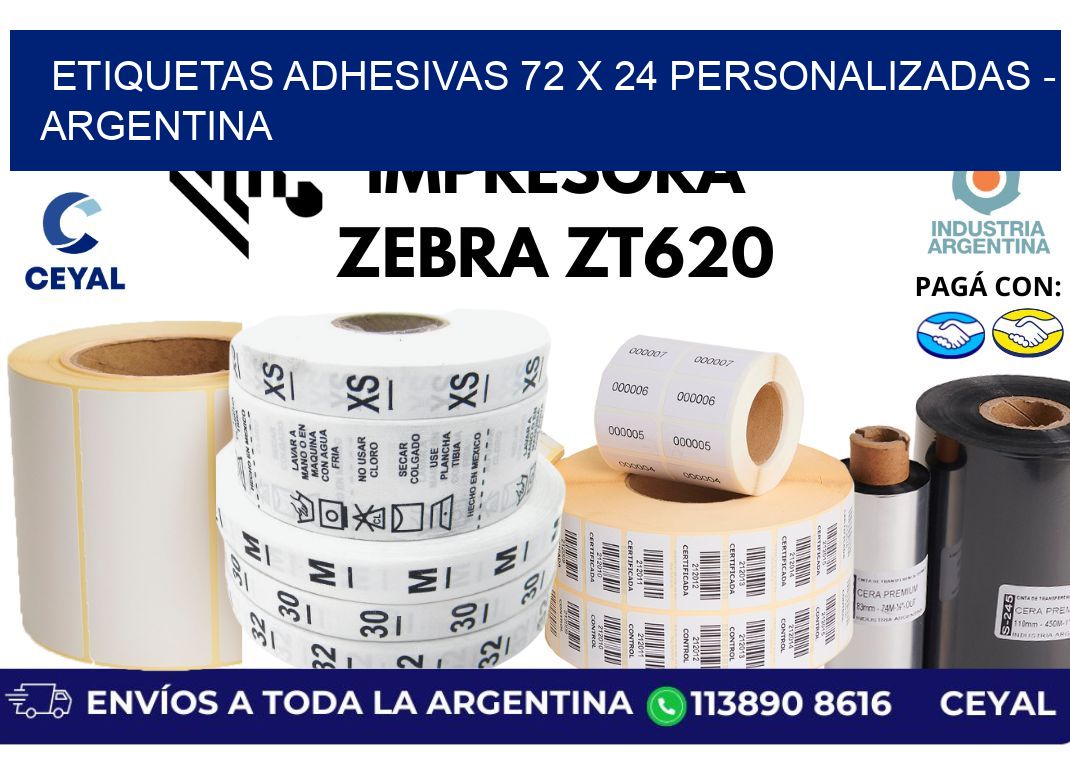 etiquetas adhesivas 72 x 24 personalizadas – Argentina