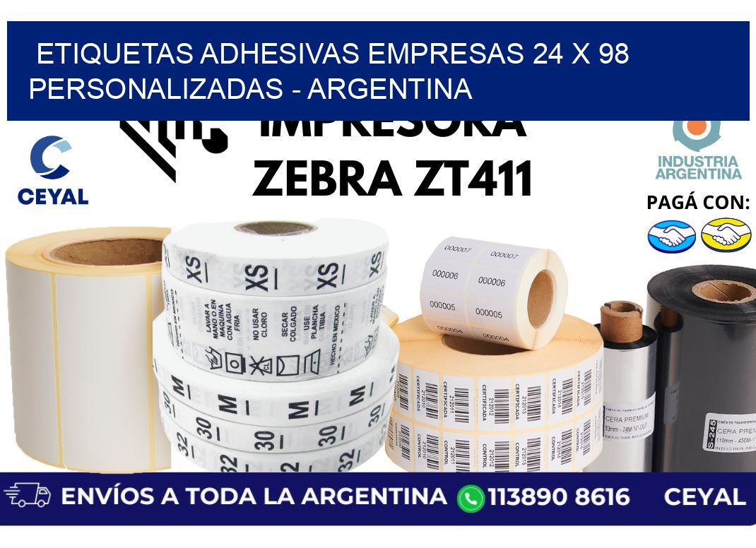 etiquetas adhesivas empresas 24 x 98 personalizadas – Argentina