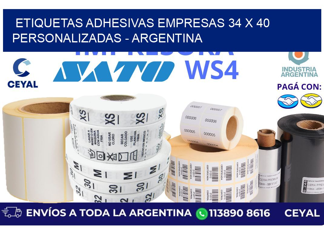 etiquetas adhesivas empresas 34 x 40 personalizadas – Argentina