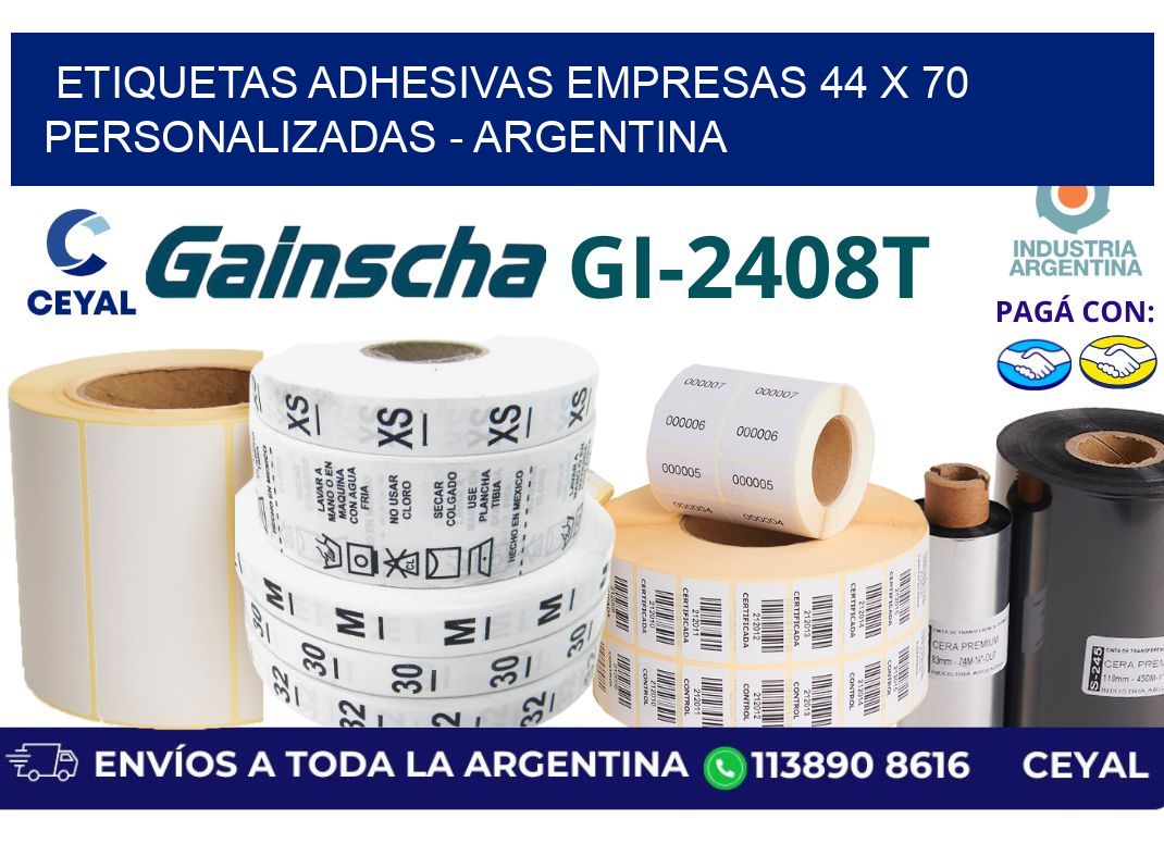 etiquetas adhesivas empresas 44 x 70 personalizadas - Argentina