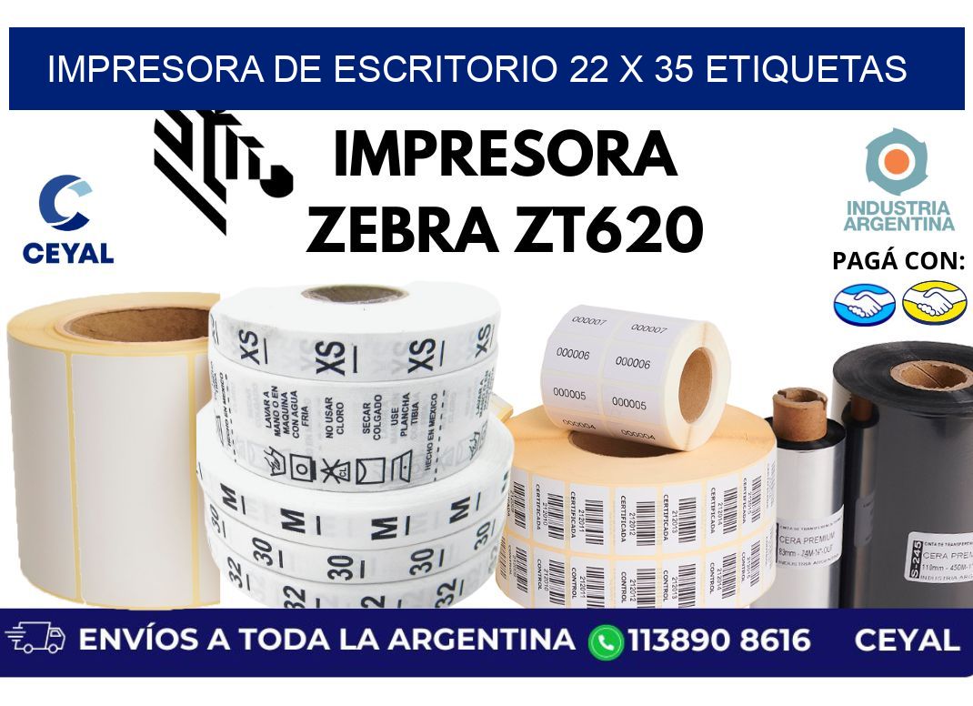 impresora de escritorio 22 x 35 etiquetas