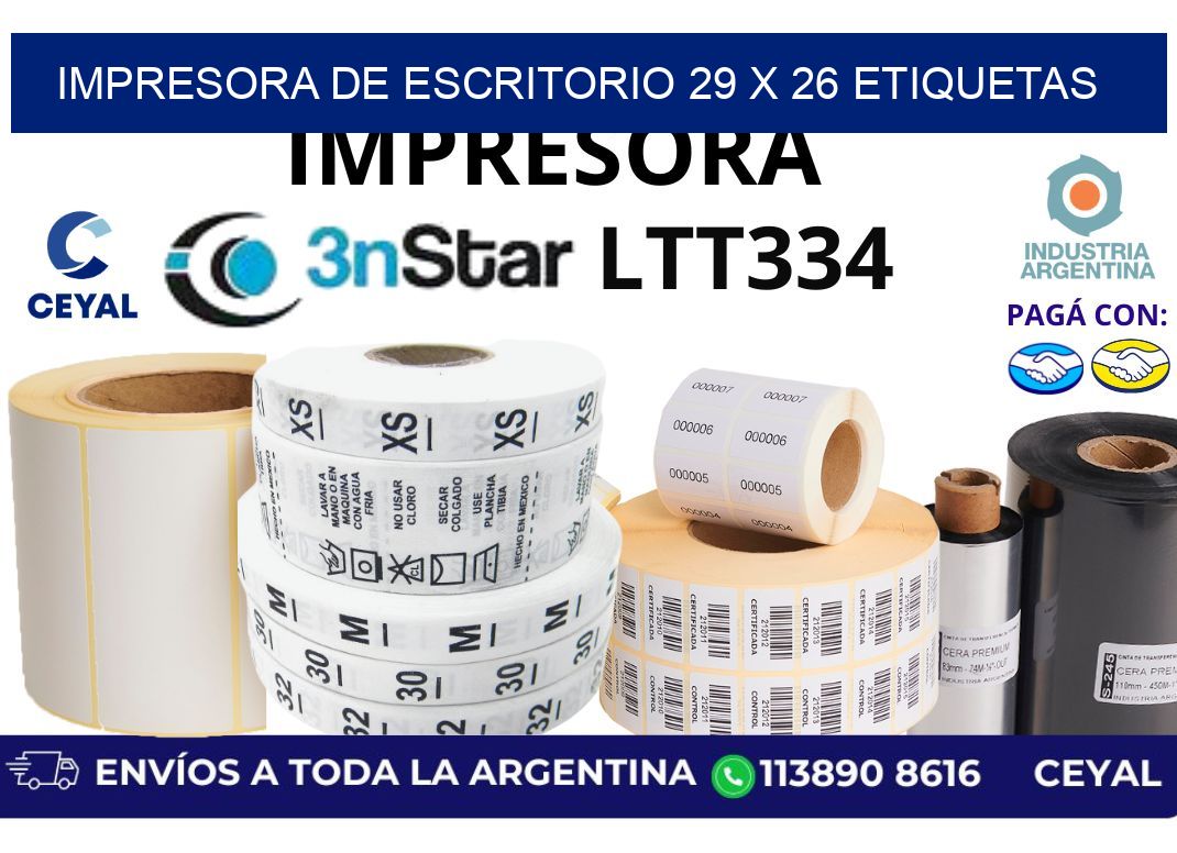 impresora de escritorio 29 x 26 etiquetas