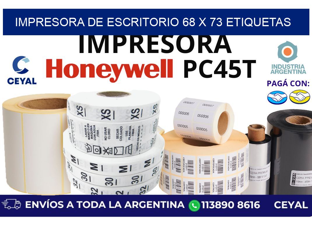 impresora de escritorio 68 x 73 etiquetas