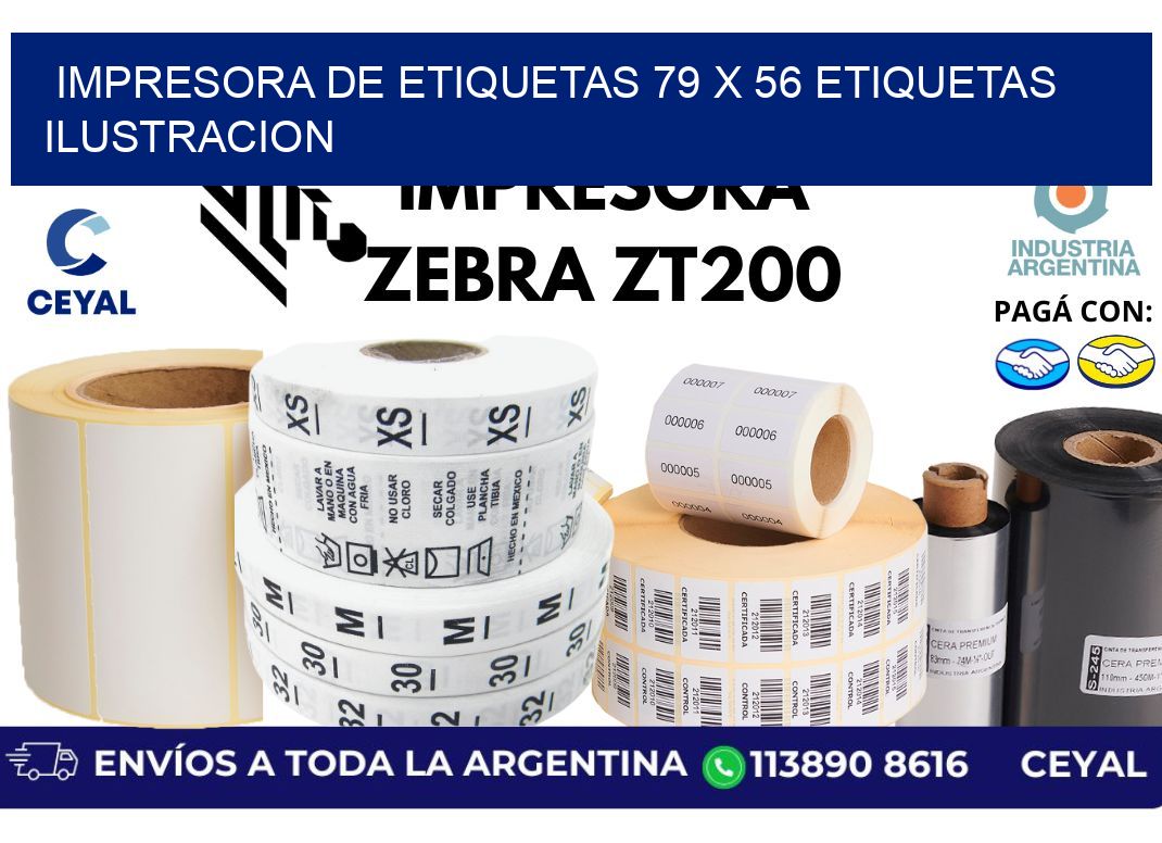 impresora de etiquetas 79 x 56 etiquetas ilustracion