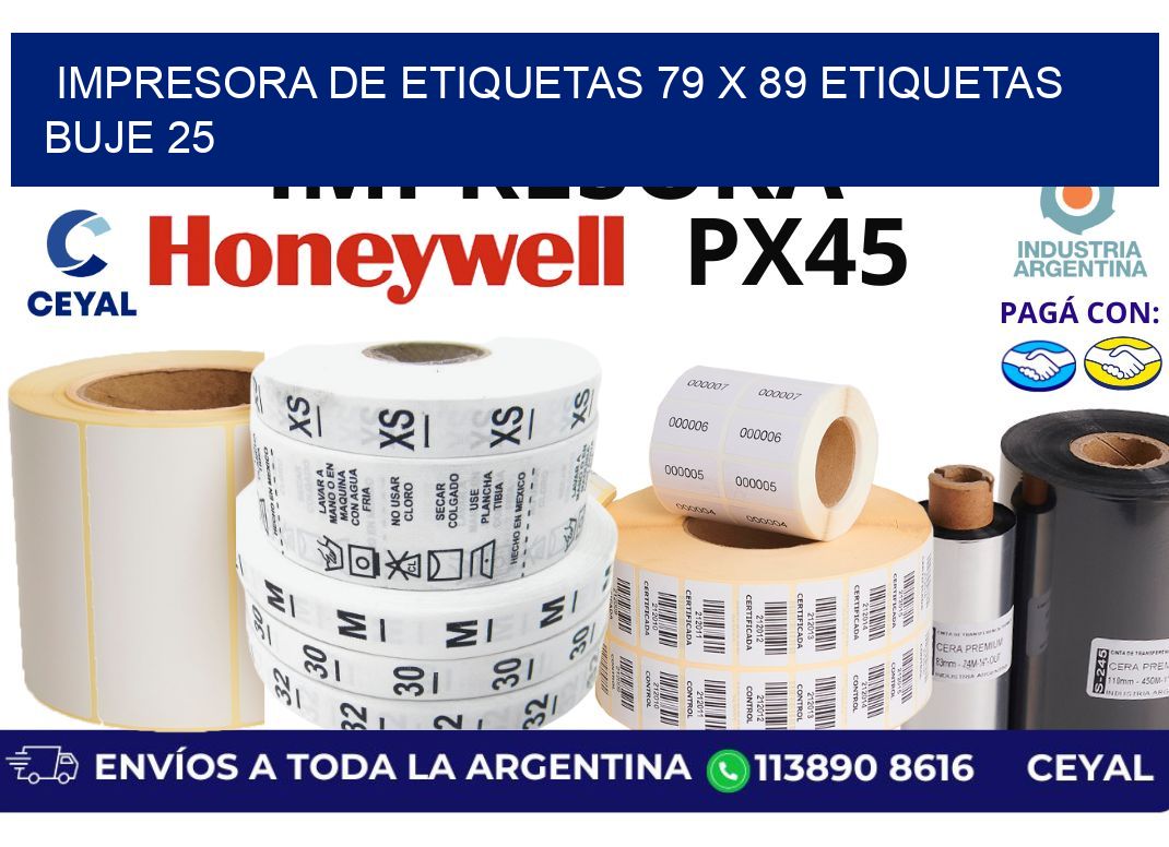 impresora de etiquetas 79 x 89 etiquetas  buje 25