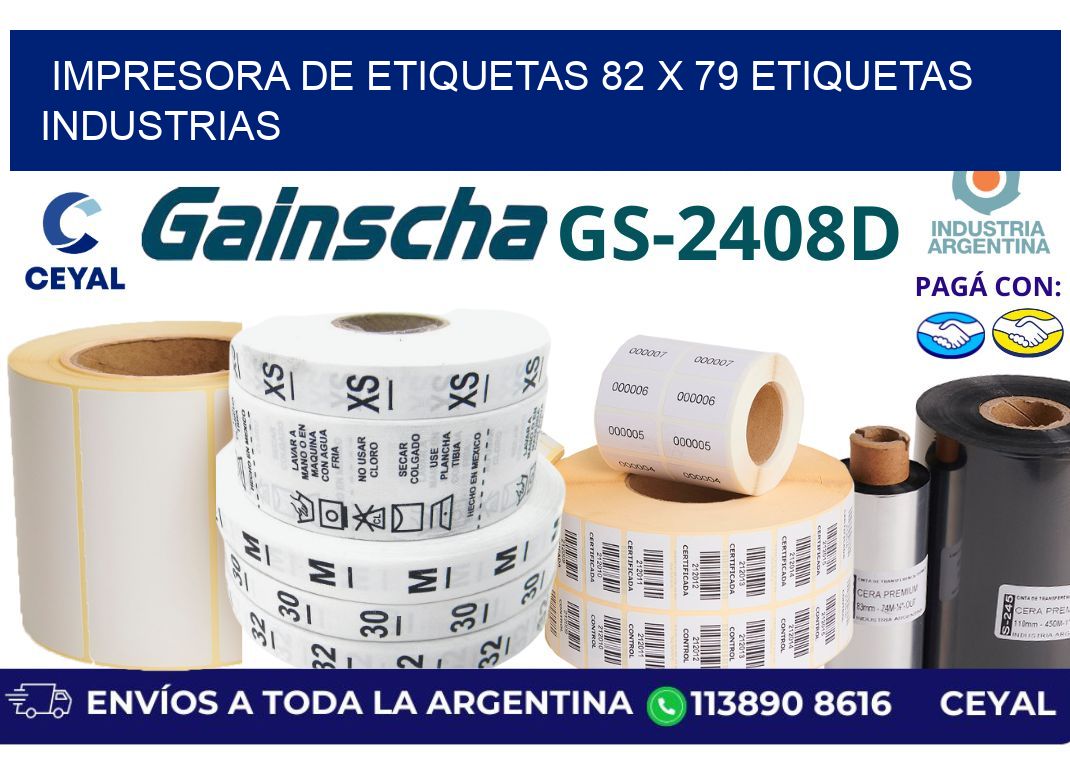 impresora de etiquetas 82 x 79 etiquetas industrias