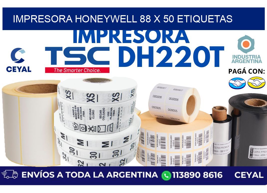impresora honeywell 88 x 50 etiquetas