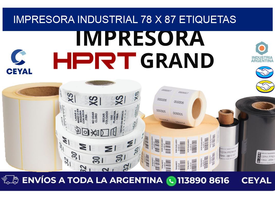 impresora industrial 78 x 87 etiquetas