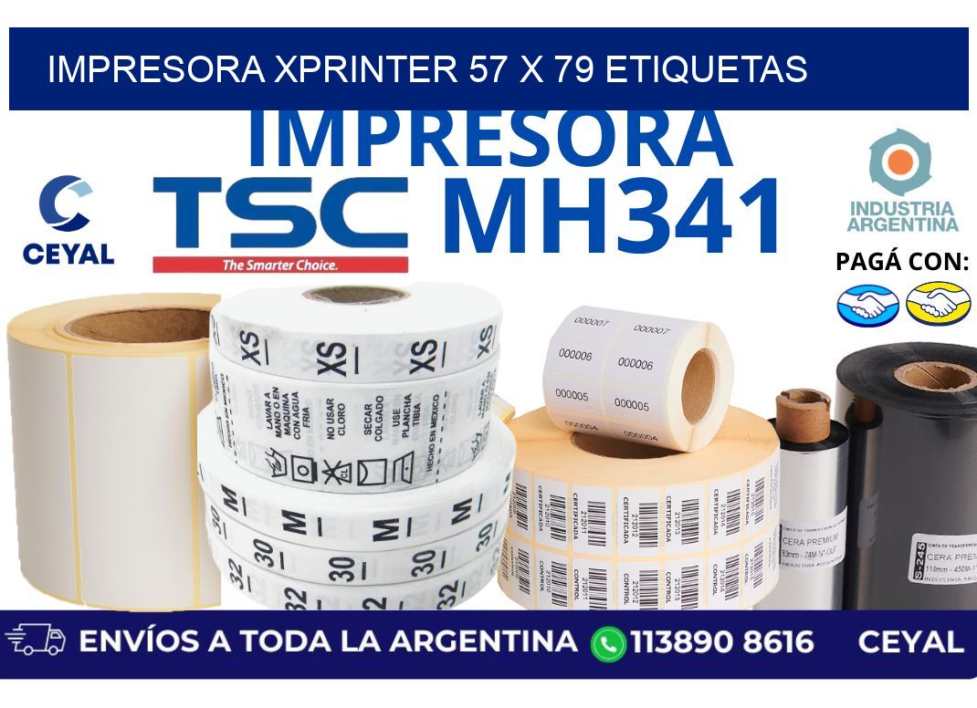 impresora xprinter 57 x 79 etiquetas