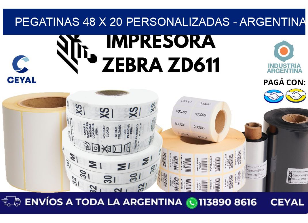 pegatinas 48 x 20 personalizadas – Argentina
