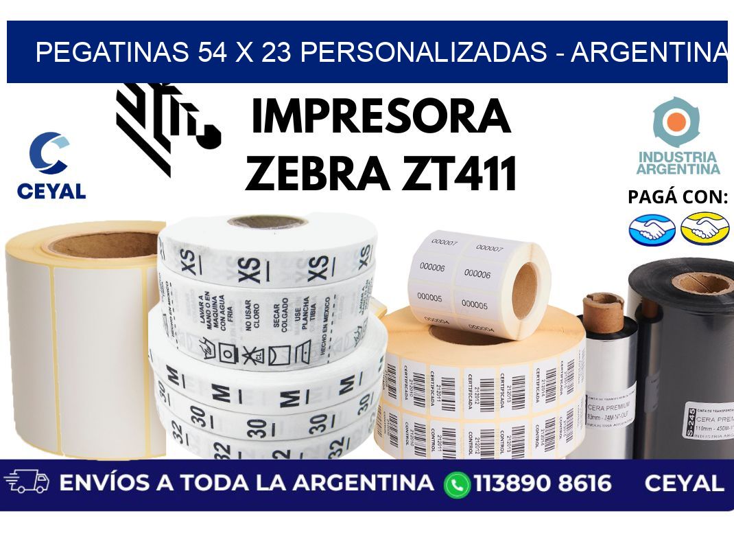 pegatinas 54 x 23 personalizadas - Argentina