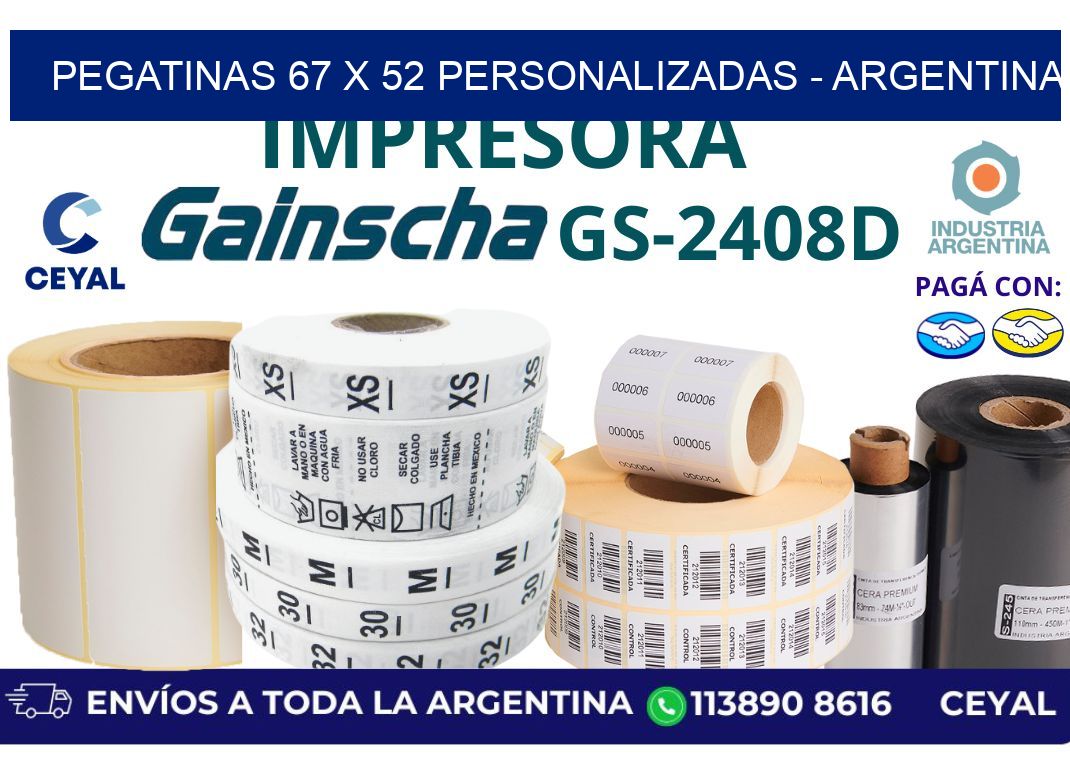 pegatinas 67 x 52 personalizadas - Argentina