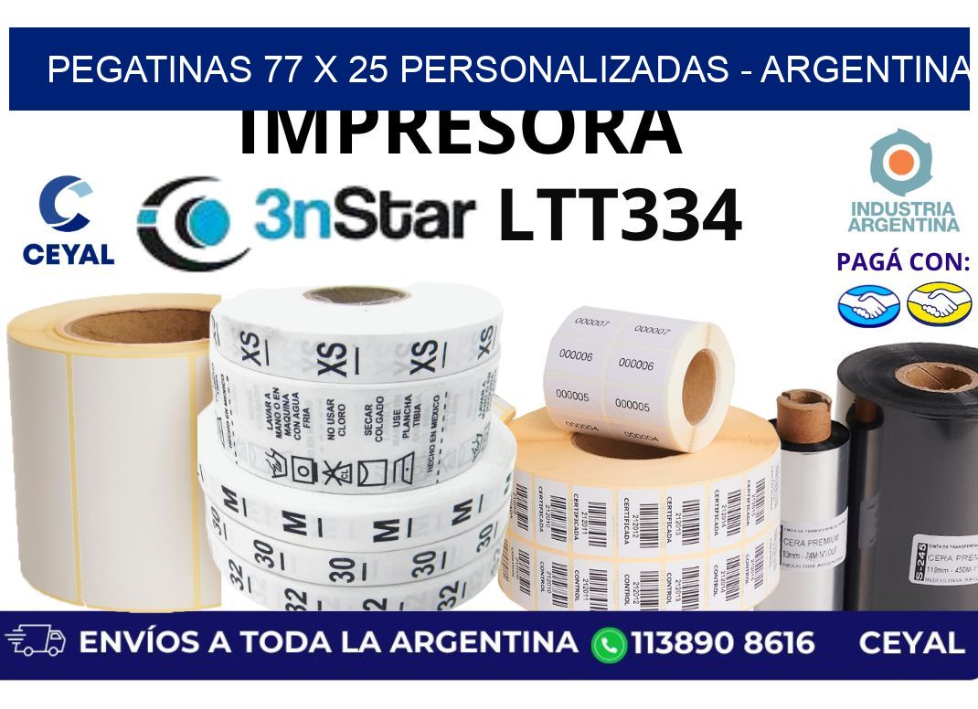 pegatinas 77 x 25 personalizadas - Argentina
