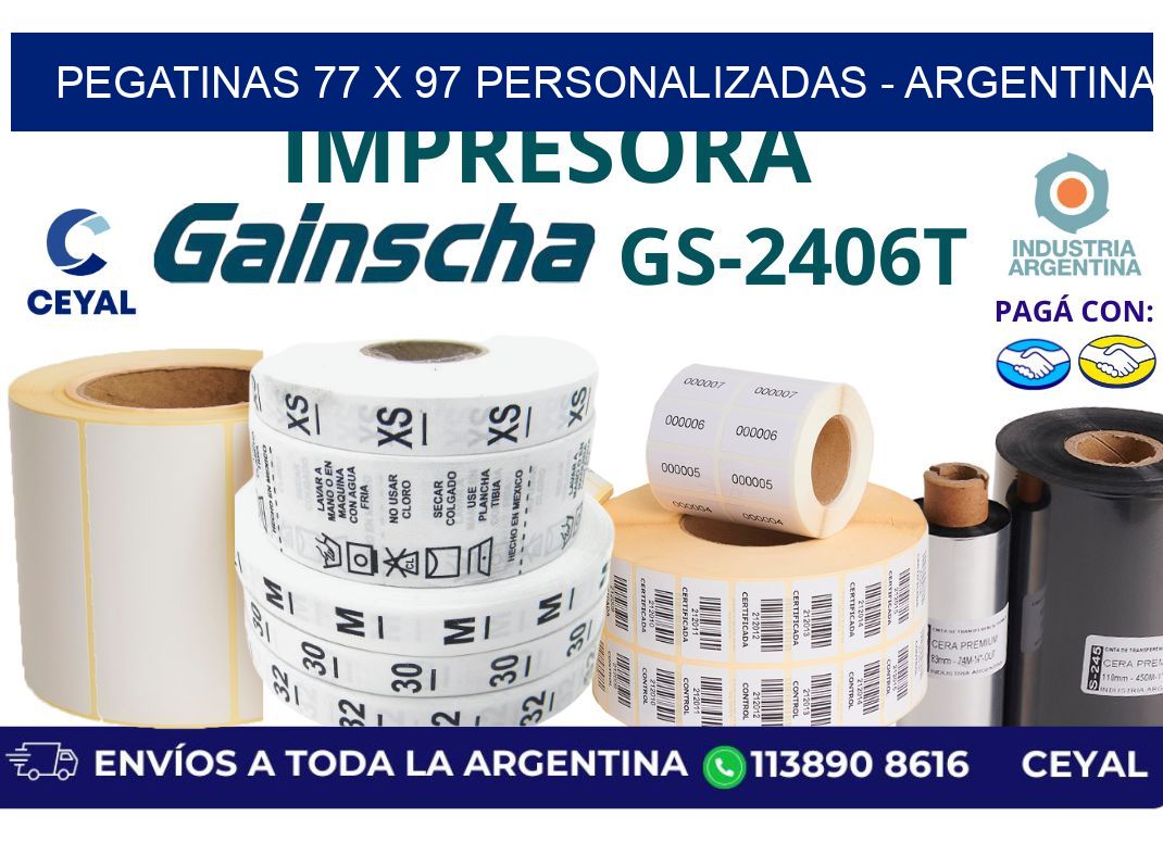 pegatinas 77 x 97 personalizadas – Argentina