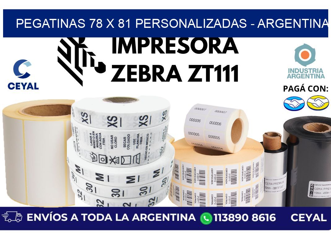 pegatinas 78 x 81 personalizadas – Argentina