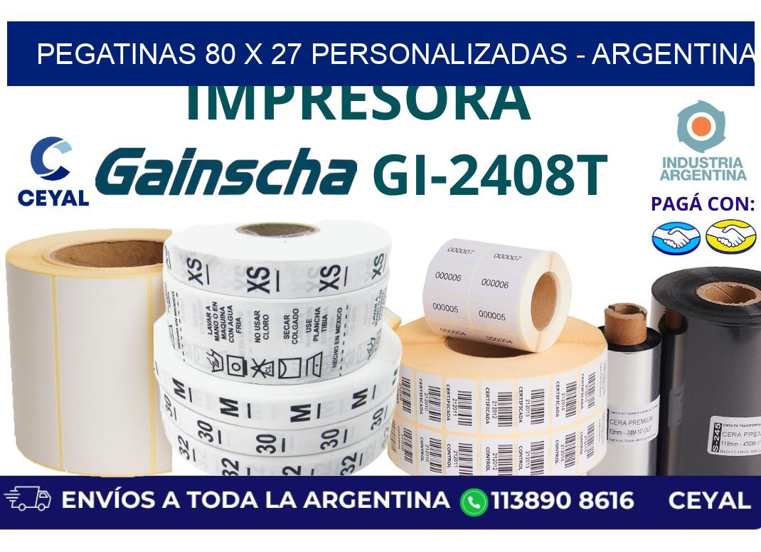 pegatinas 80 x 27 personalizadas - Argentina