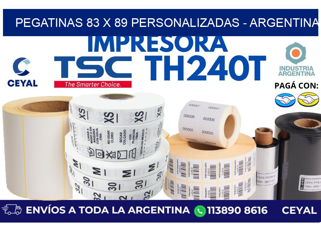 pegatinas 83 x 89 personalizadas – Argentina
