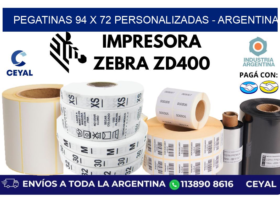 pegatinas 94 x 72 personalizadas - Argentina