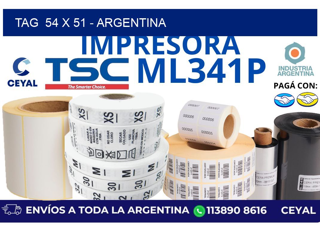 tag  54 x 51 – Argentina