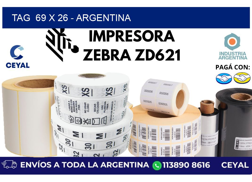 tag  69 x 26 – Argentina