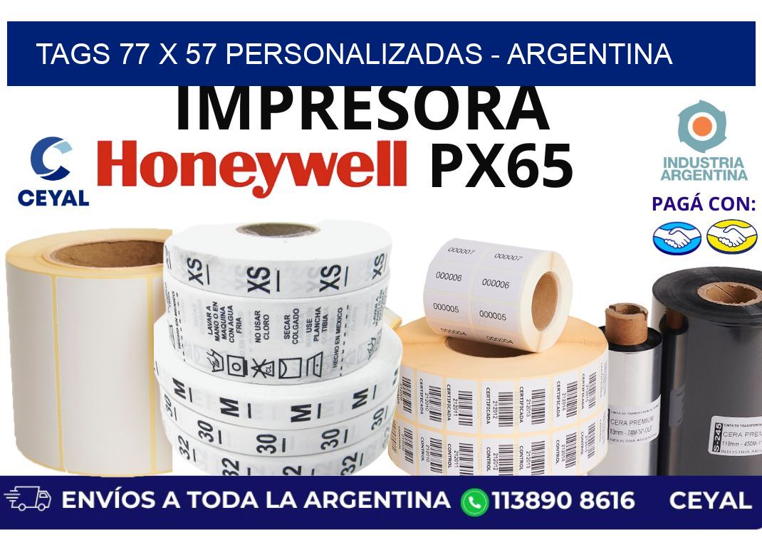 tags 77 x 57 personalizadas – Argentina