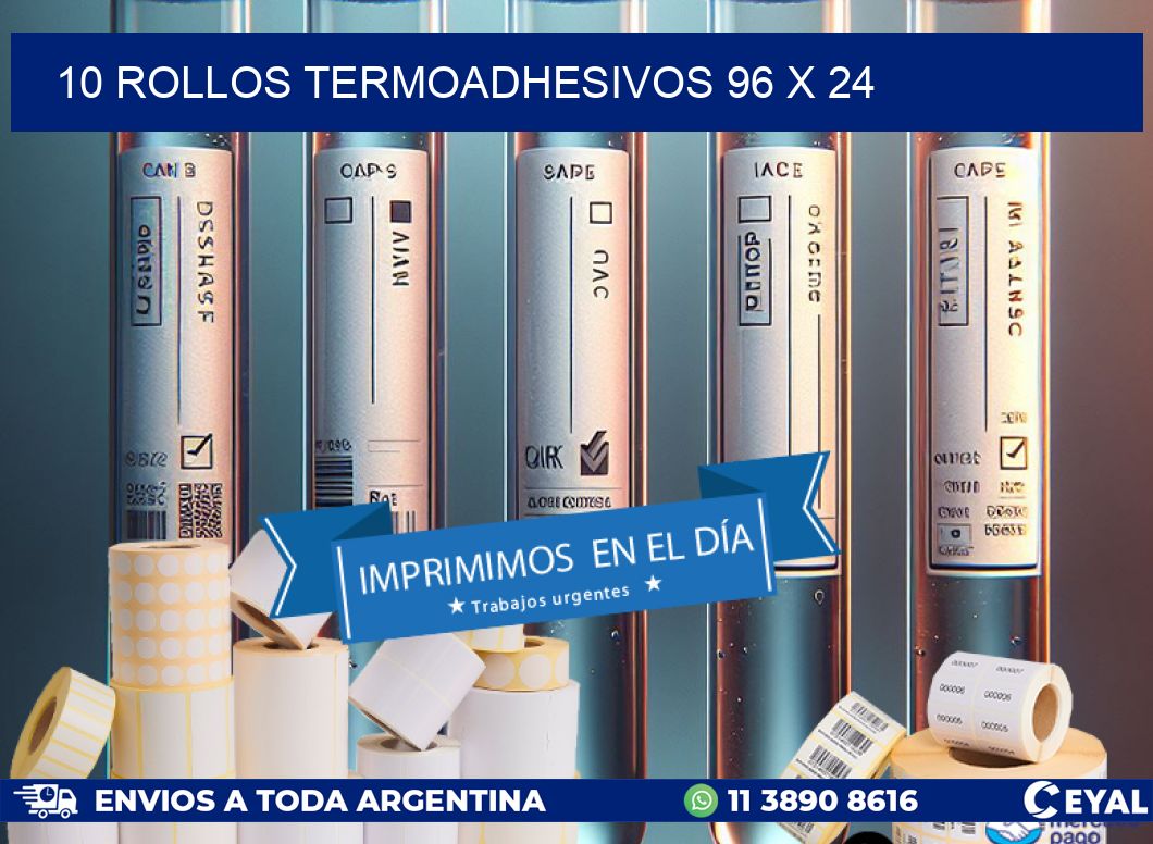 10 ROLLOS TERMOADHESIVOS 96 x 24
