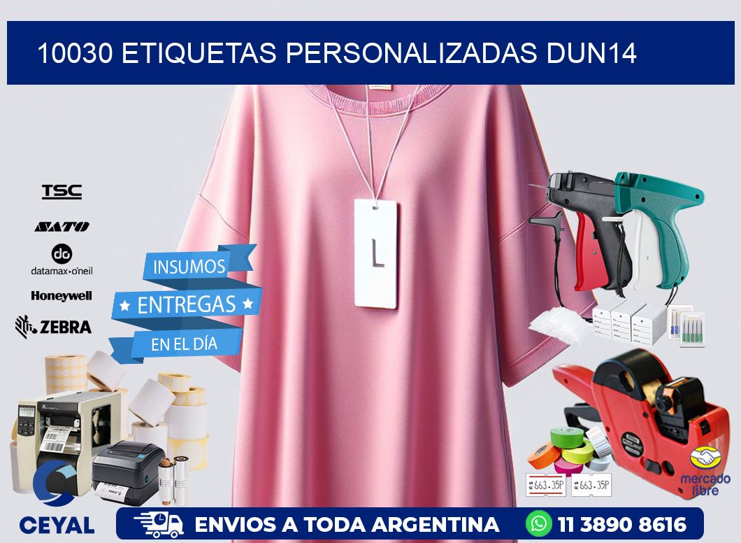 10030 Etiquetas personalizadas dun14