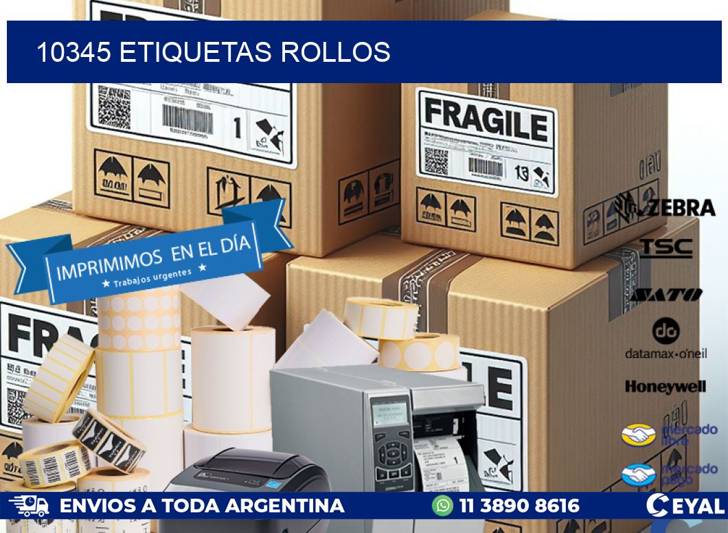 10345 Etiquetas rollos