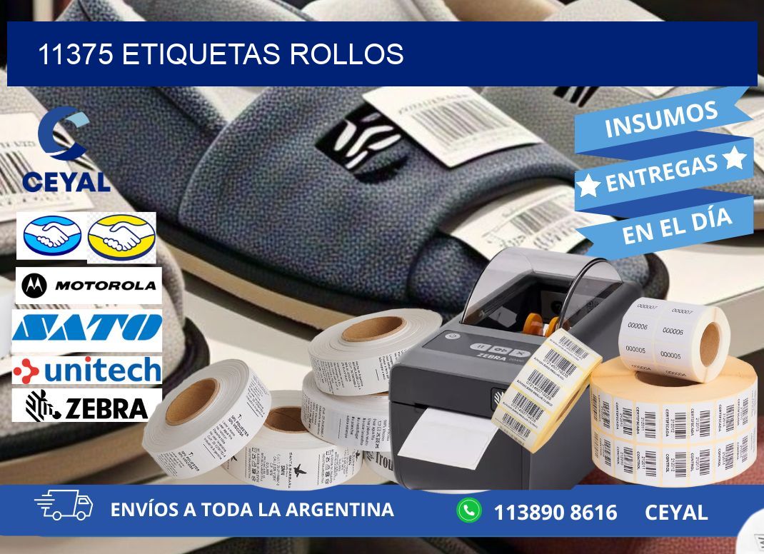11375 etiquetas rollos