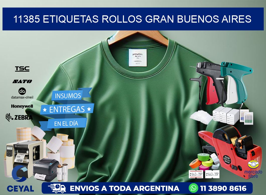 11385 etiquetas rollos GRAN BUENOS AIRES