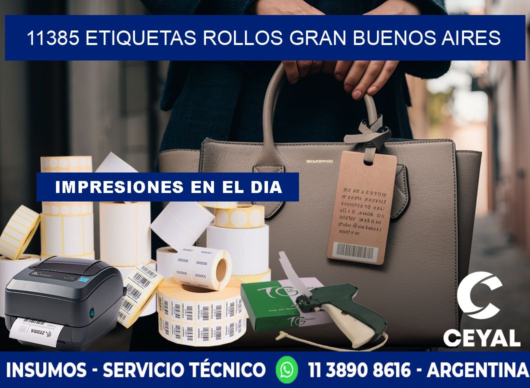 11385 etiquetas rollos GRAN BUENOS AIRES