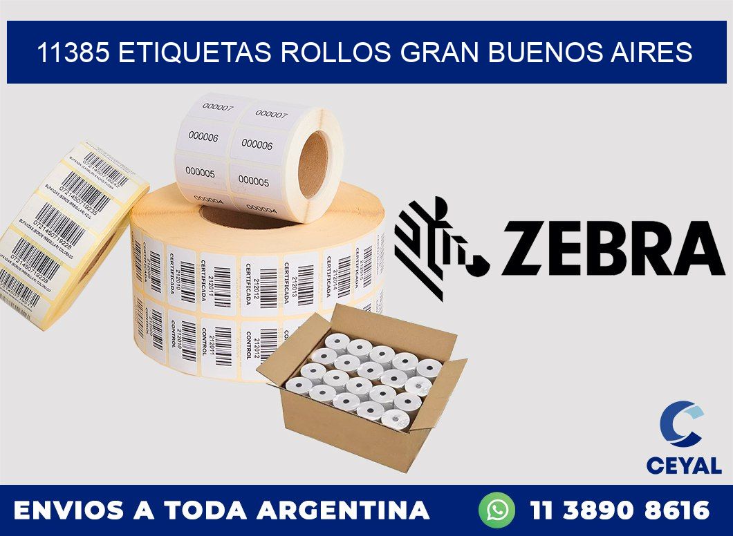 11385 etiquetas rollos GRAN BUENOS AIRES