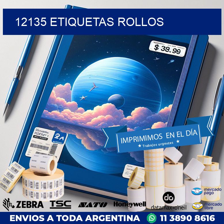 12135 etiquetas rollos