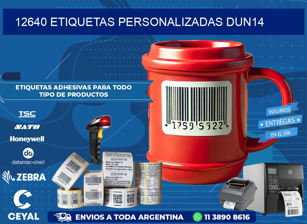 12640 Etiquetas personalizadas dun14