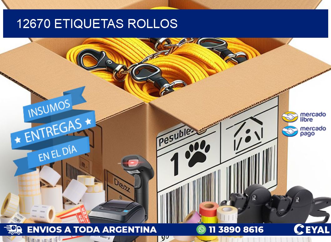 12670 etiquetas rollos