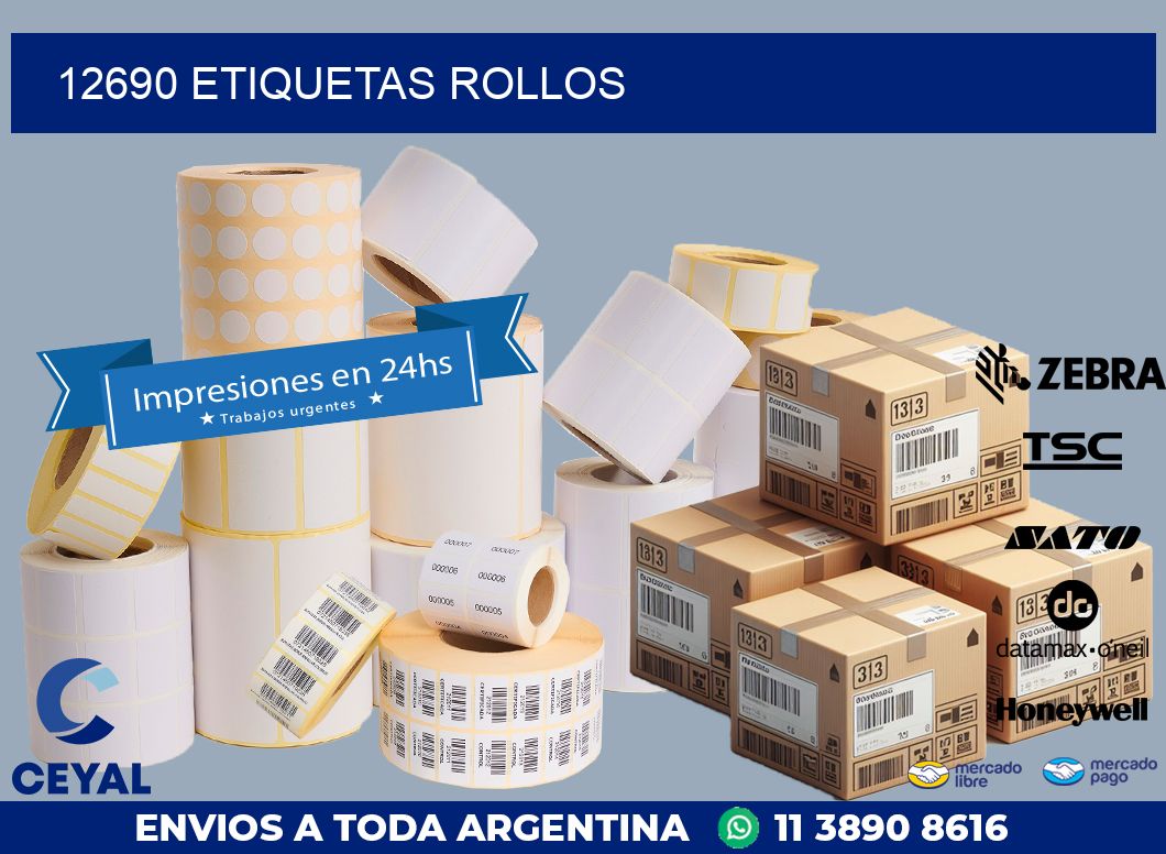 12690 etiquetas rollos