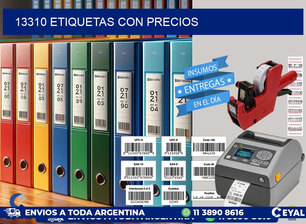 13310 etiquetas con precios