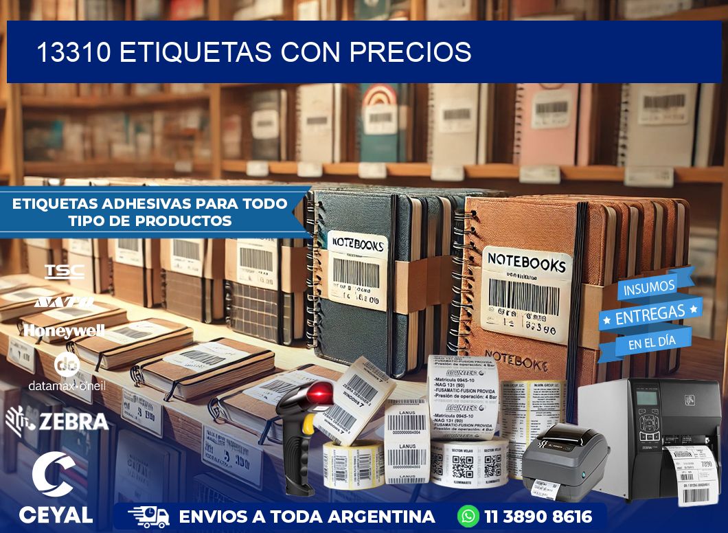 13310 etiquetas con precios