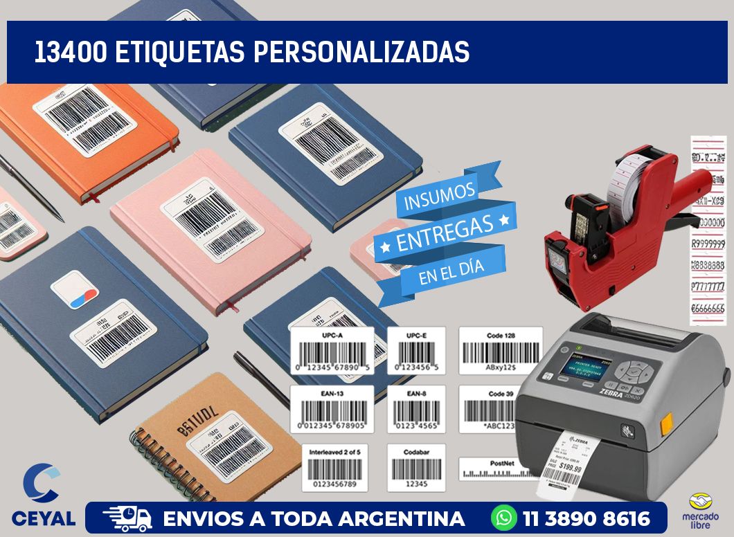 13400 Etiquetas personalizadas