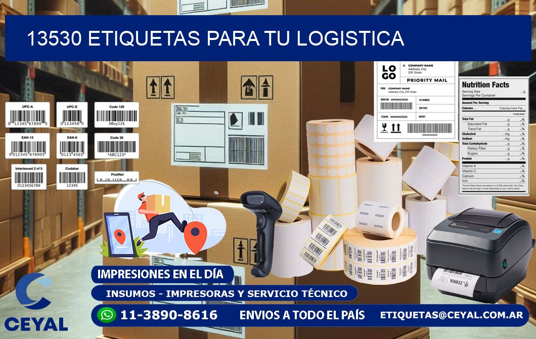 13530 etiquetas para tu logistica