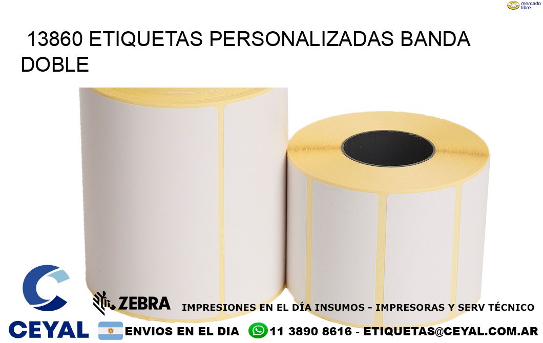 13860 Etiquetas personalizadas banda doble