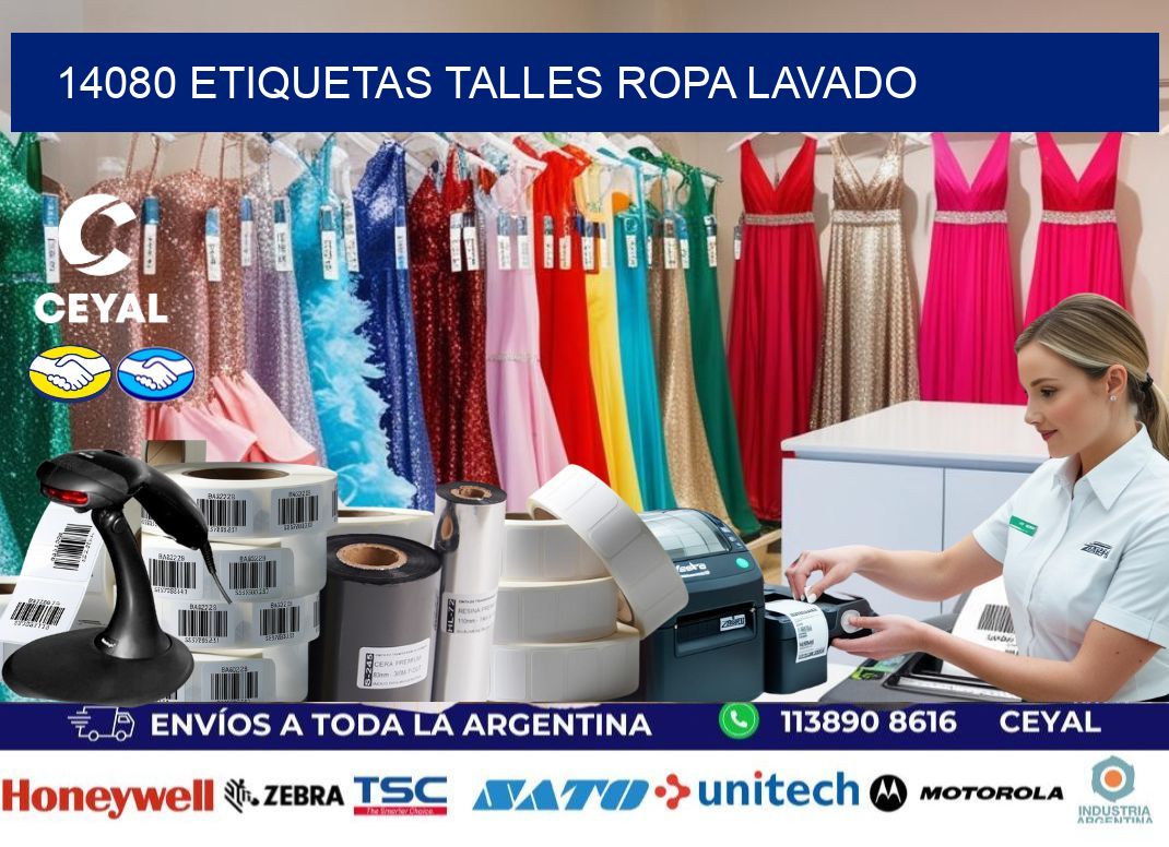 14080 ETIQUETAS TALLES ROPA LAVADO