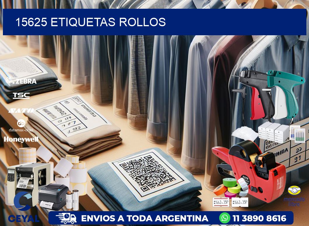 15625 etiquetas rollos