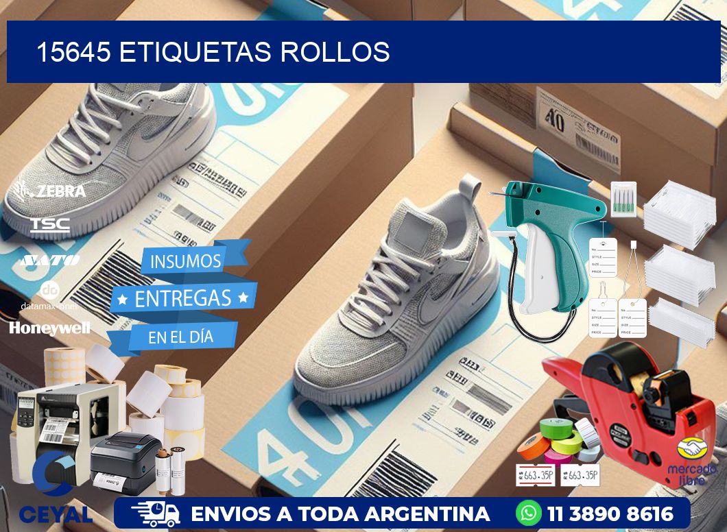 15645 etiquetas rollos